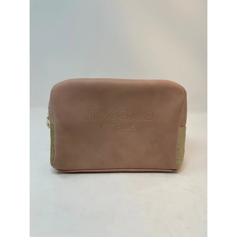 Jimmy Choo Cosmetic Bag Women OS Pink Good‎ Glitter Parfums Makeup Pouch